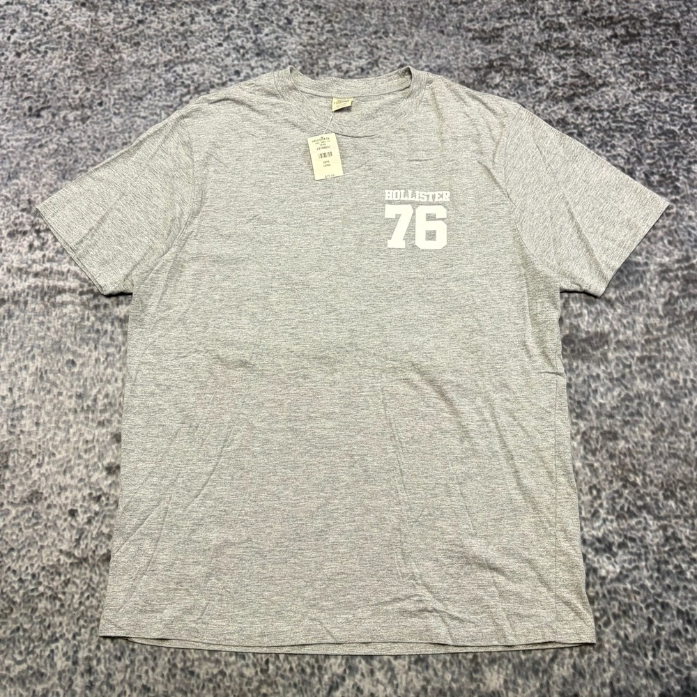 VTG Hollister San Diego 76 T Shirt Mens Large Gray Surf Double Sided Y2K